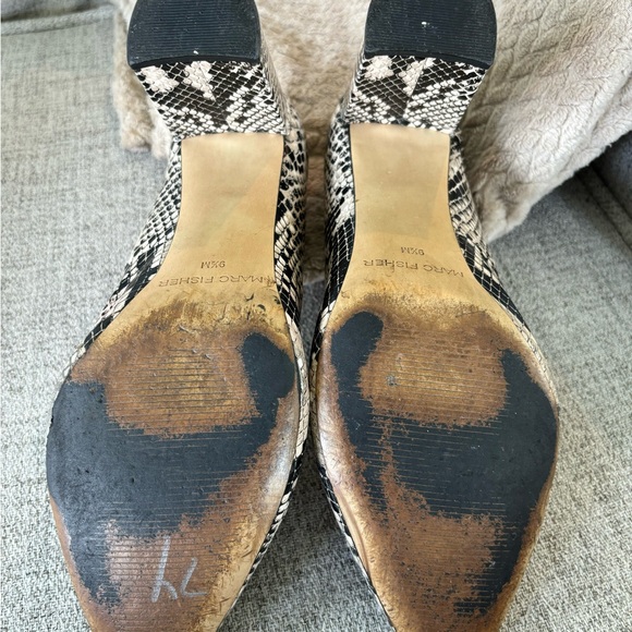 Marc Fisher Snakeskin Pumps Heals Size 9.5 M - Picture 7 of 10